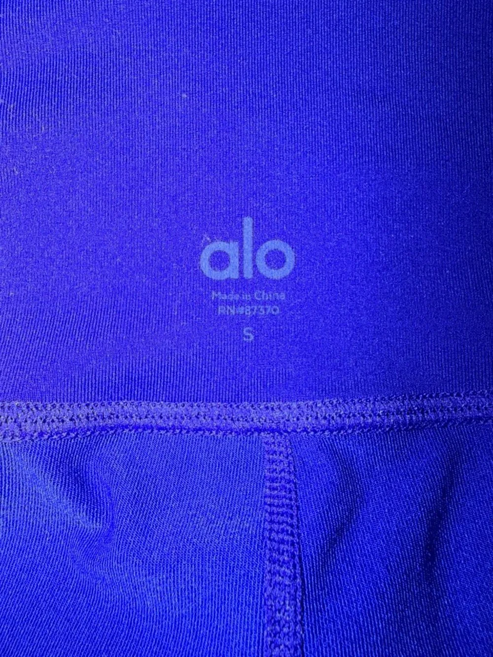ALO Yoga Flocked High Waist Moto Legging Small Royal Blue